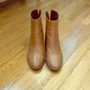Cole Haan Brown Ankle Leather Waterproof Boot, 7.5